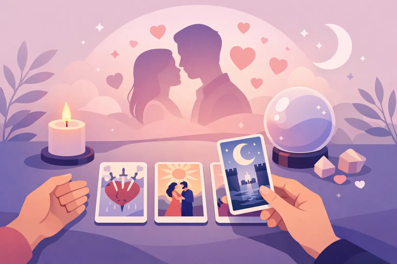 Lectura de tarot para aclarar dudas de amor